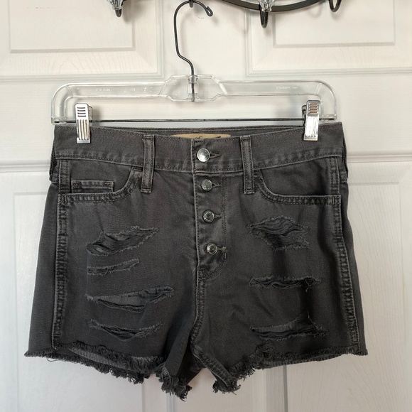 Hollister Pants - Hollister Grey Ripped Shorts